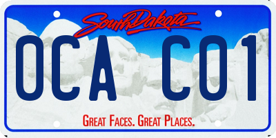 SD license plate 0CAC01
