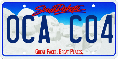 SD license plate 0CAC04