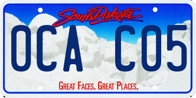 SD license plate 0CAC05