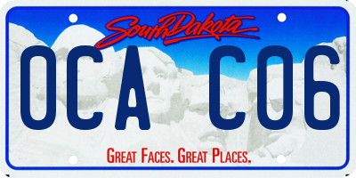 SD license plate 0CAC06
