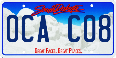 SD license plate 0CAC08