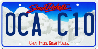 SD license plate 0CAC10