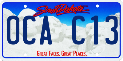 SD license plate 0CAC13