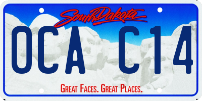 SD license plate 0CAC14