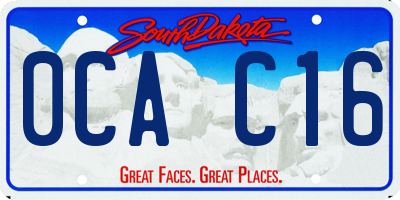SD license plate 0CAC16