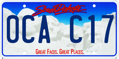 SD license plate 0CAC17