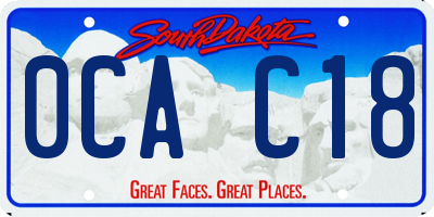 SD license plate 0CAC18
