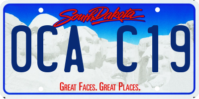 SD license plate 0CAC19