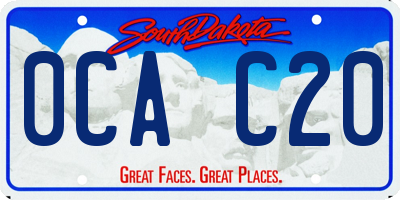 SD license plate 0CAC20