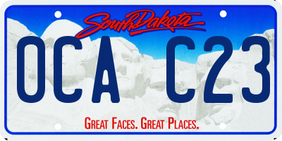 SD license plate 0CAC23