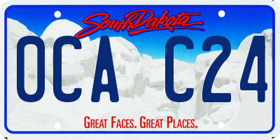 SD license plate 0CAC24