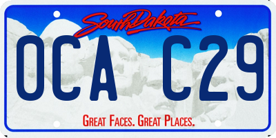 SD license plate 0CAC29