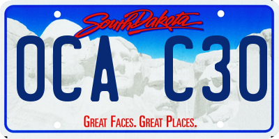SD license plate 0CAC30