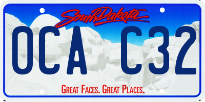 SD license plate 0CAC32