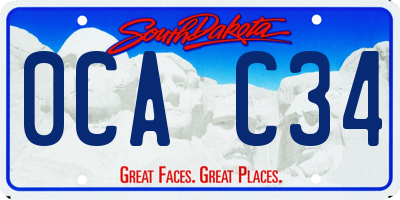 SD license plate 0CAC34