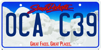 SD license plate 0CAC39