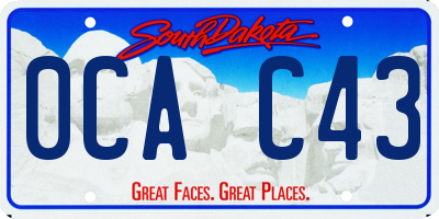 SD license plate 0CAC43