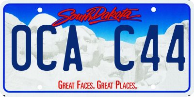 SD license plate 0CAC44
