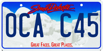 SD license plate 0CAC45