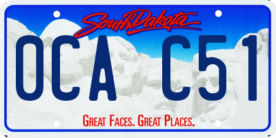 SD license plate 0CAC51