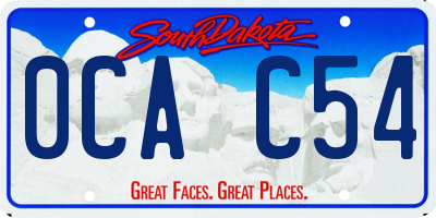 SD license plate 0CAC54