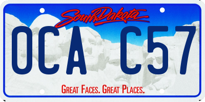 SD license plate 0CAC57