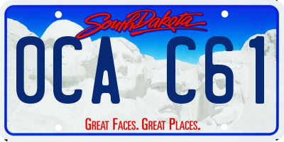 SD license plate 0CAC61