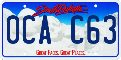 SD license plate 0CAC63