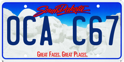 SD license plate 0CAC67
