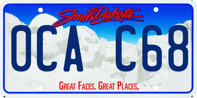 SD license plate 0CAC68