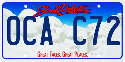 SD license plate 0CAC72