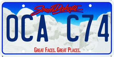 SD license plate 0CAC74