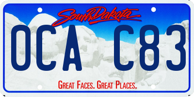 SD license plate 0CAC83