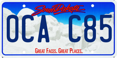 SD license plate 0CAC85