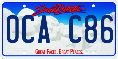 SD license plate 0CAC86