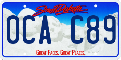SD license plate 0CAC89