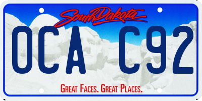 SD license plate 0CAC92