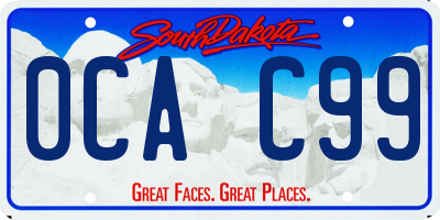 SD license plate 0CAC99