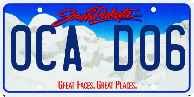 SD license plate 0CAD06