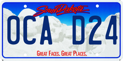 SD license plate 0CAD24