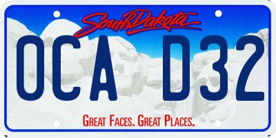 SD license plate 0CAD32