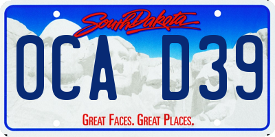 SD license plate 0CAD39