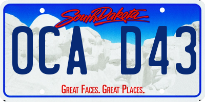 SD license plate 0CAD43