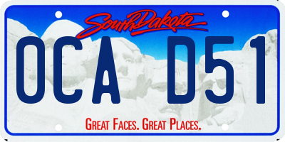 SD license plate 0CAD51