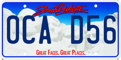 SD license plate 0CAD56
