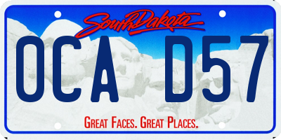 SD license plate 0CAD57