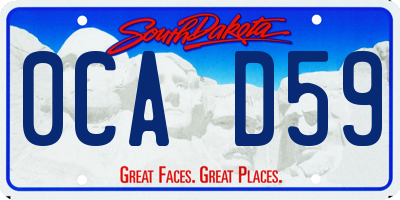 SD license plate 0CAD59