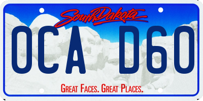 SD license plate 0CAD60