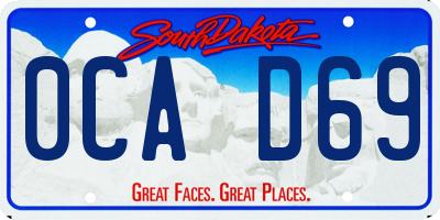 SD license plate 0CAD69