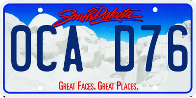 SD license plate 0CAD76